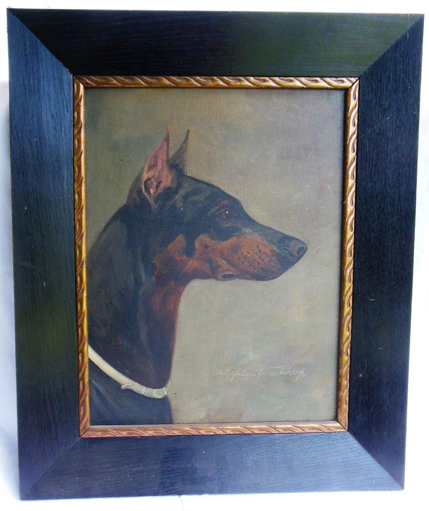 Dobermann Gemälde